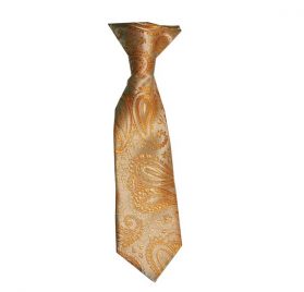 baby peach gold paisley