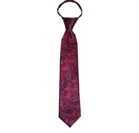 Boys Merlot Red and a Touch of Black Paisley