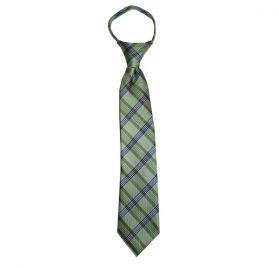 Boys Zipper Willow Green Plaid