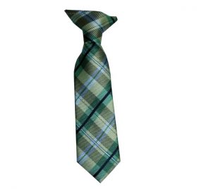Baby Clip On Olive Green and Key Lime Plaid