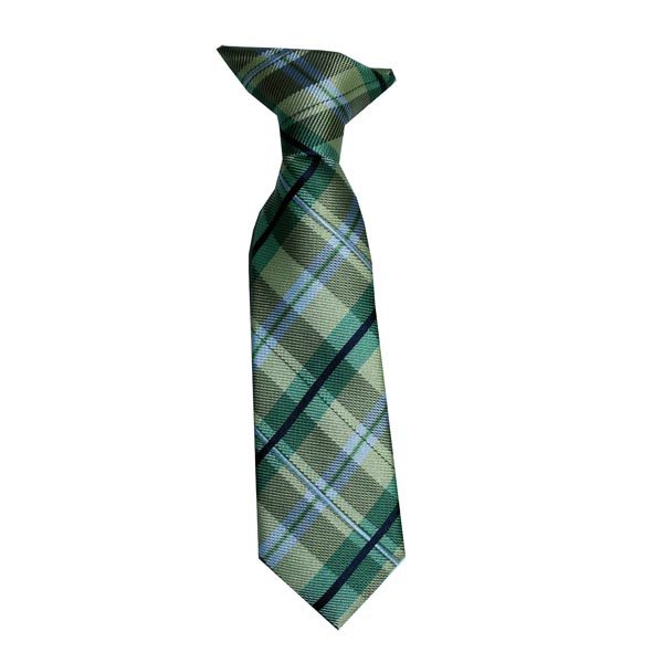 Baby Clip On Olive Green and Key Lime Plaid