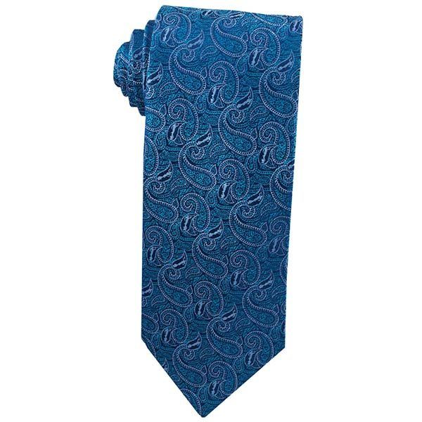 Angel Moroni Teal Paisley Tie