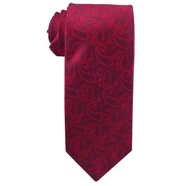 Angel Moroni Red Paisley Tie