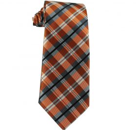 orange gray plaid