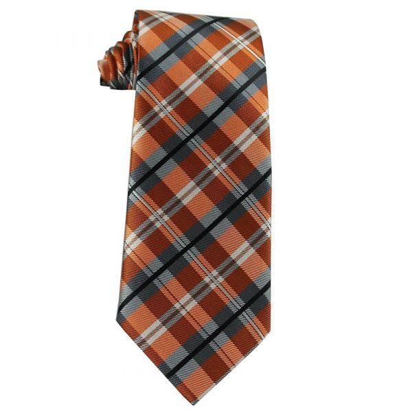 orange gray plaid