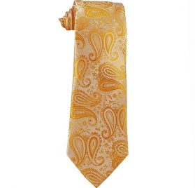 Peach Gold Paisley