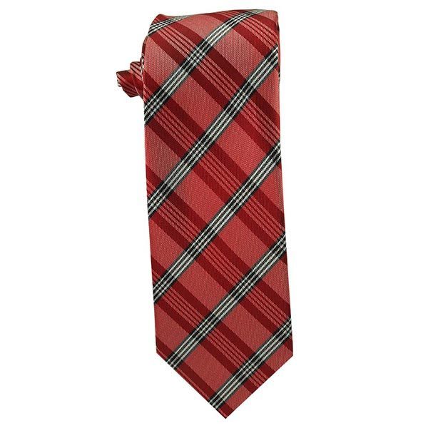 red plaid tie