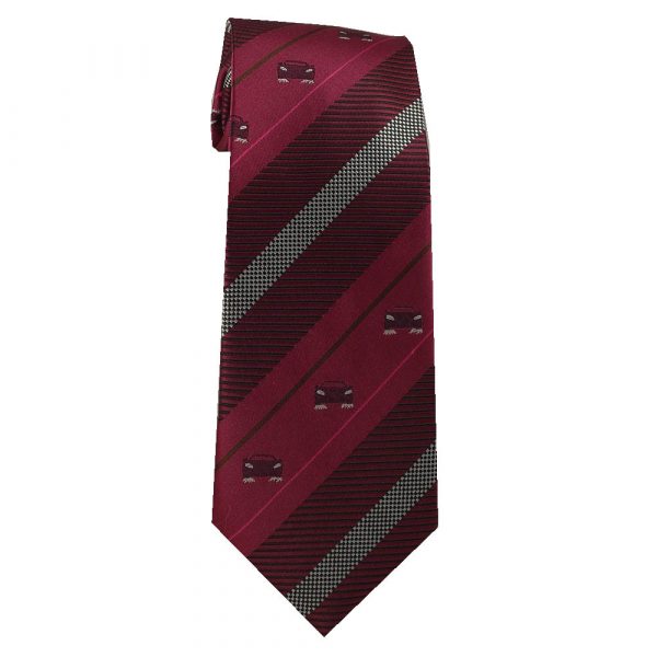 burgundy wine car tie