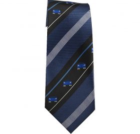 navy car tie