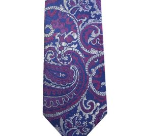 Purple & Blue Men's Paisley Tie