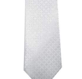 Textured White Men's Tie