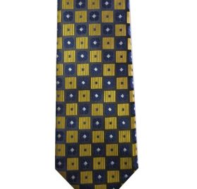 Yellow & Blue Checkered Men's Tie