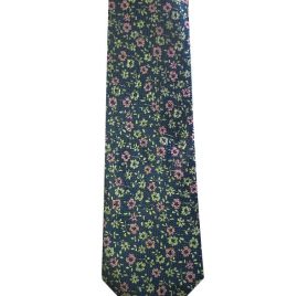 Green & Pink Floral Men's Tie