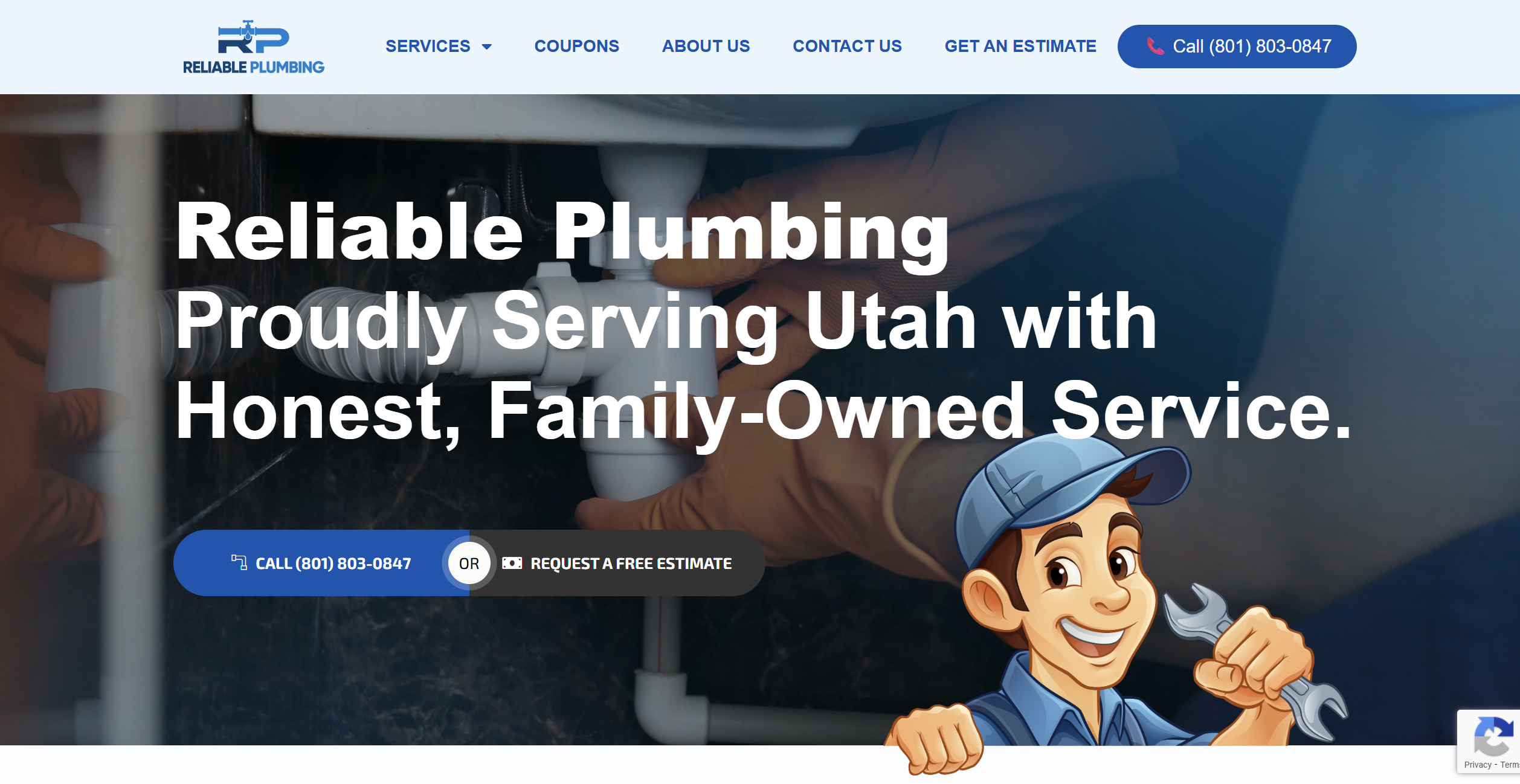 Reliable Plumbing SLC - Professional services website optimized for local SEO